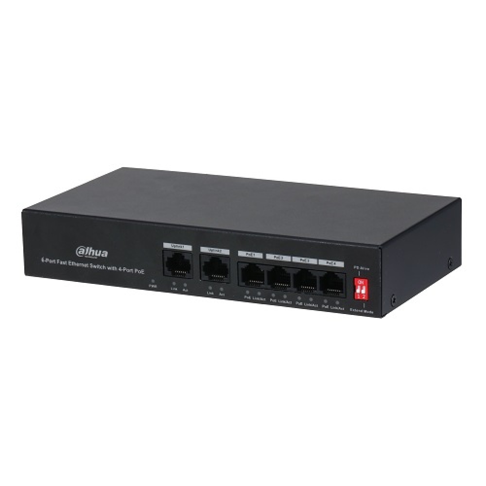 Switch|DAHUA|PFS3006-4ET-36|PoE ports 4|36 Watts|DH-PFS3006-4ET-36